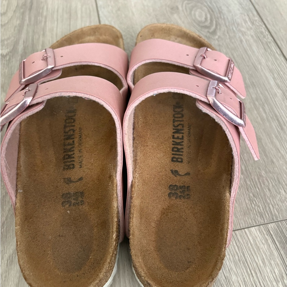 Birkenstock Womens Size 38/7-7,5 Arizona Icy Metallic Old Rose Sandals - Picture 4 of 11